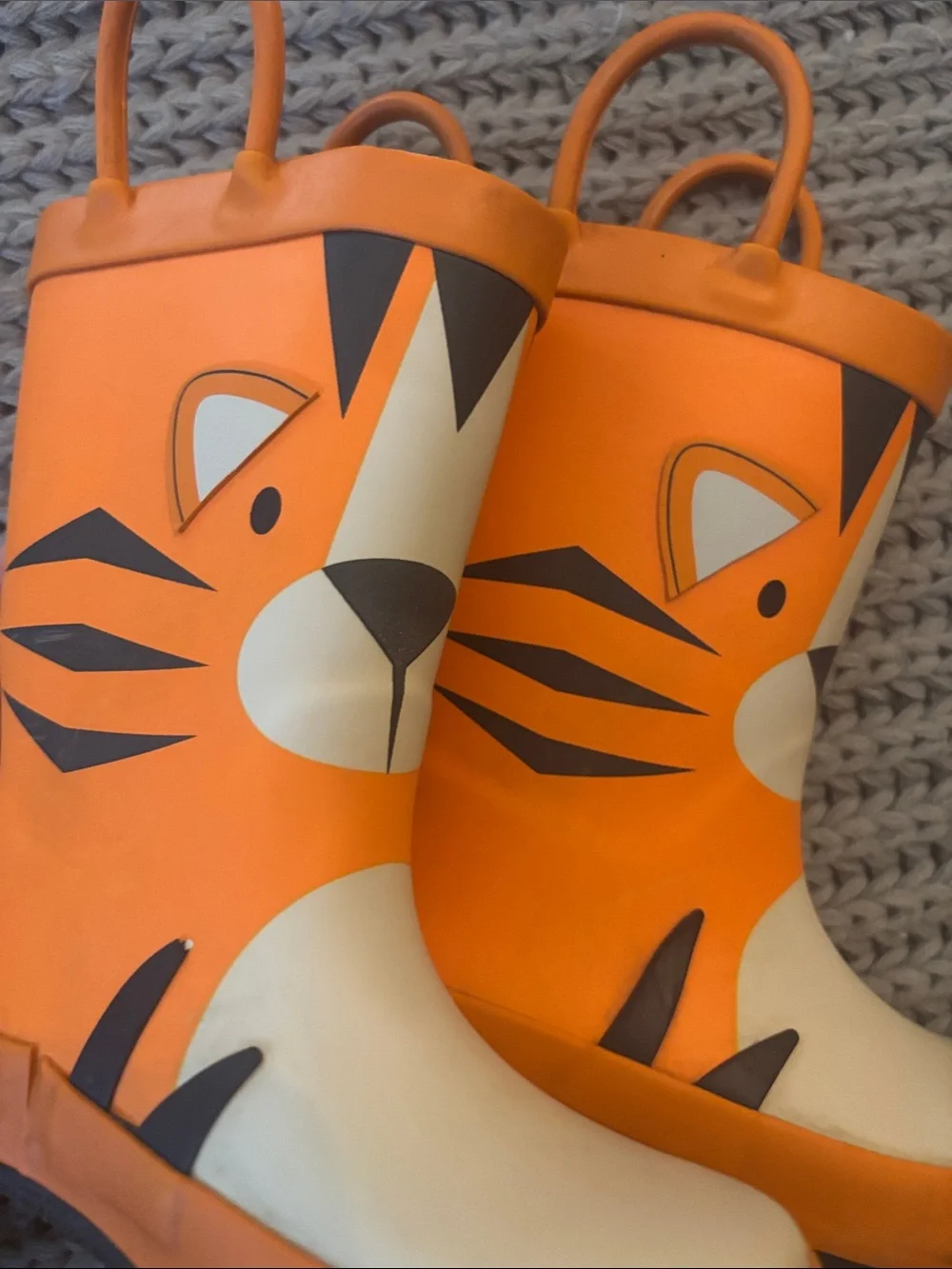 Cat & Jack Kids Orange Tiger Rain Boots
